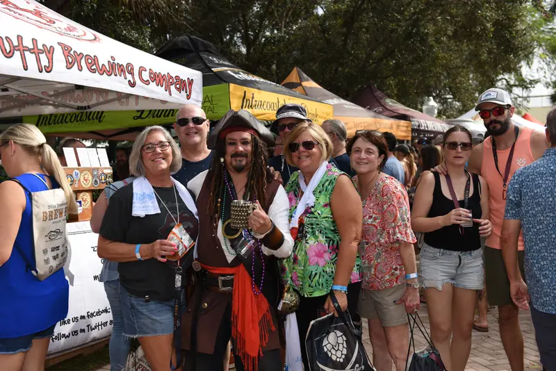Wide aerial view of the festival grounds at Treasure Coast Brew Fest